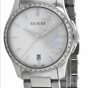 Women’s Authentic Gucci Watch with Diamond Bezel